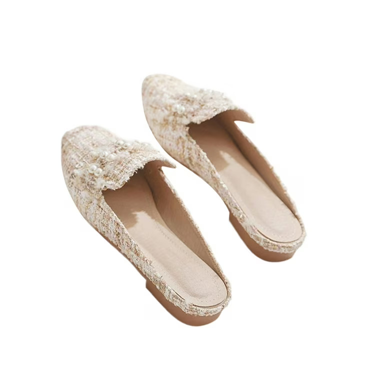 Tenmix Womens Mules Slides Slip-on Loafers Closed Toe Flats Casual Shoes Size 4.5-9 | Walmart (US)