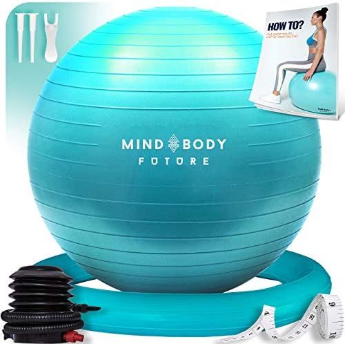 Exercise Ball Chair (55cm, 65cm & 75cm) - Yoga Ball & Stability Ring. For Pregnancy, Balance, Pil... | Amazon (US)