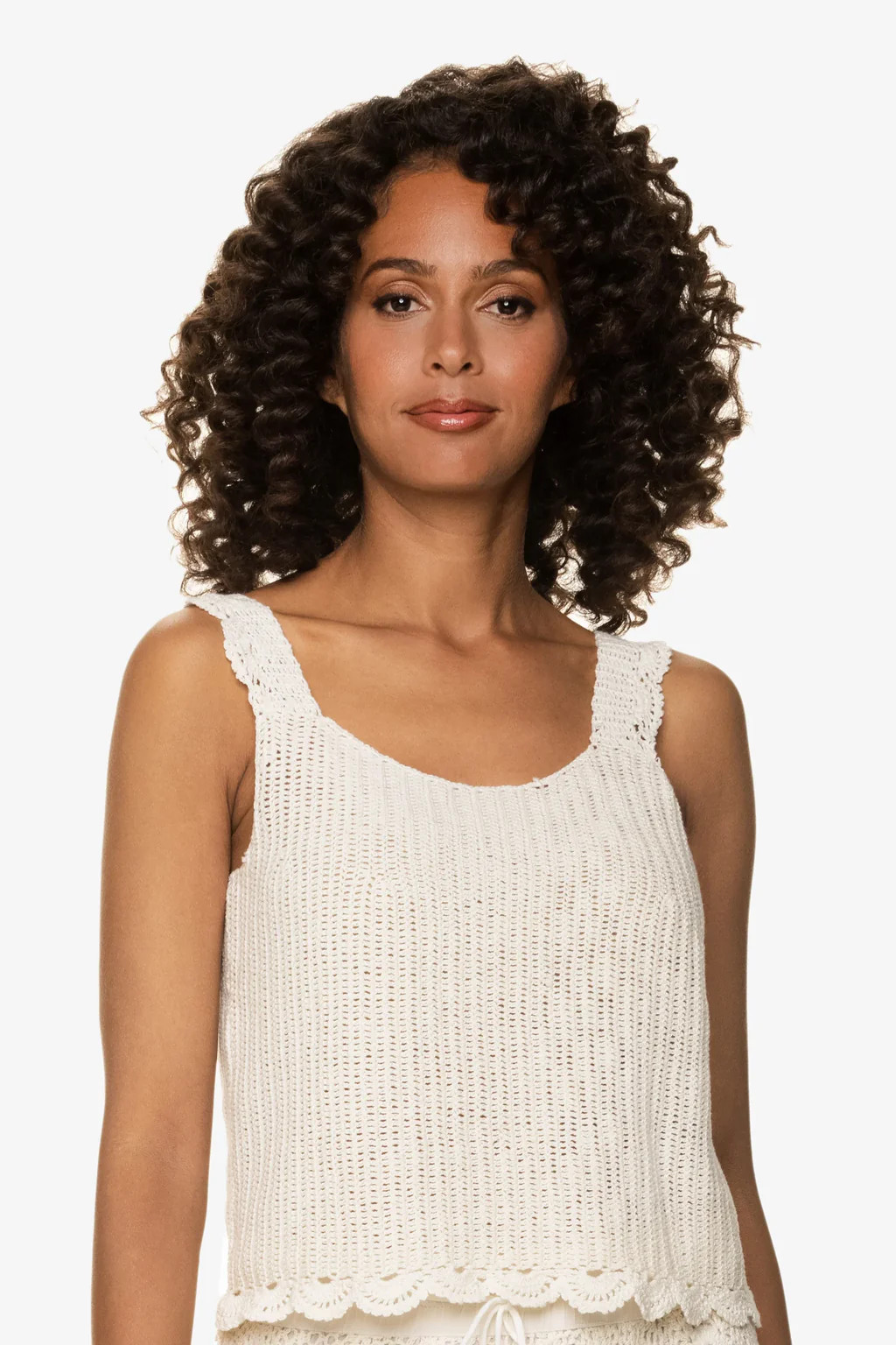 Scallop Crochet Tank  |  Ivory | Helen Jon