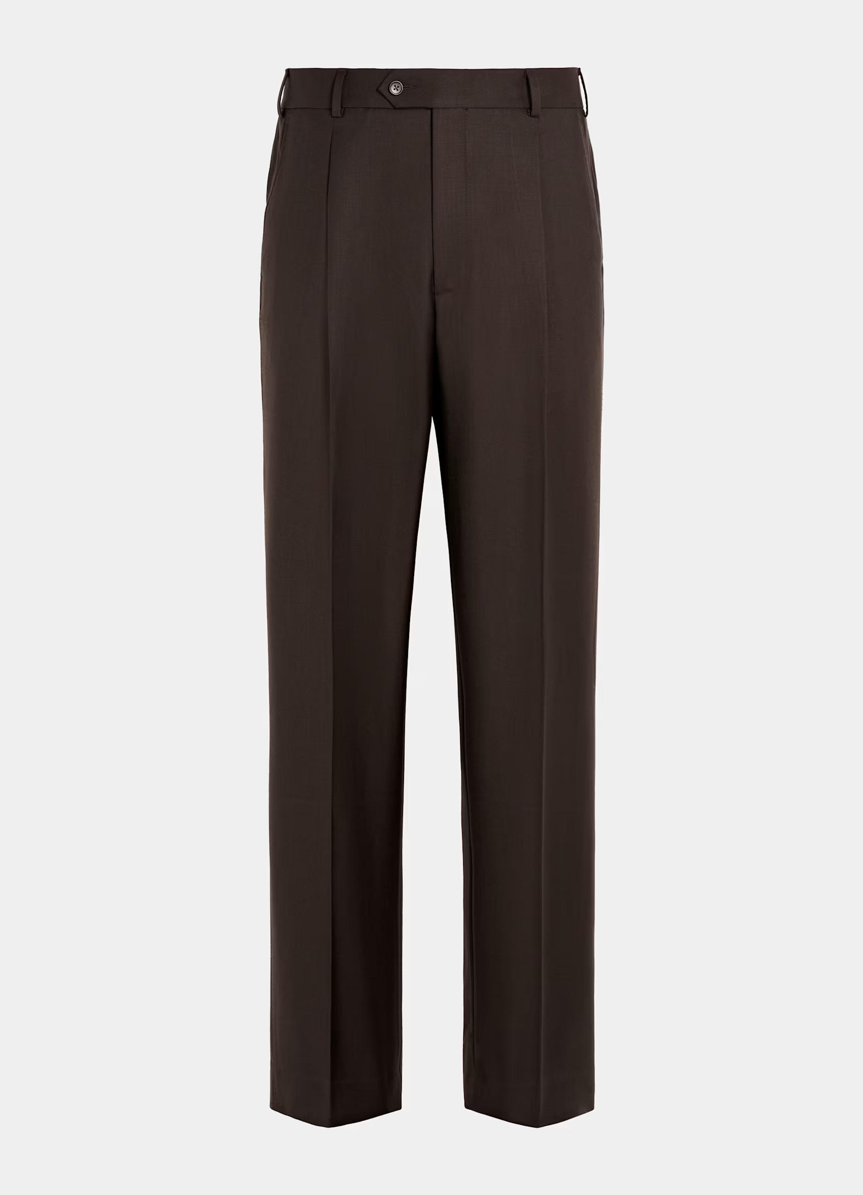 Dark Brown Wide Leg Straight Pants | Suitsupply (US)