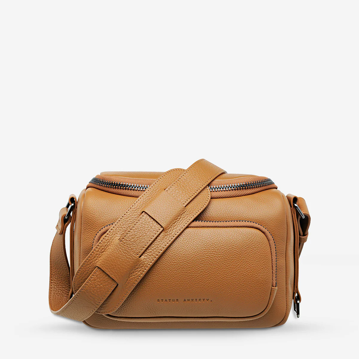 Loved You First Tan Leather Camera Bag | Status Anxiety® | Status Anxiety 