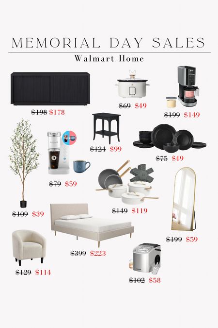 Walmart Memorial Day sale! Furniture, home decor, and small kitchen appliances 

#LTKSaleAlert #LTKHome #LTKStyleTip