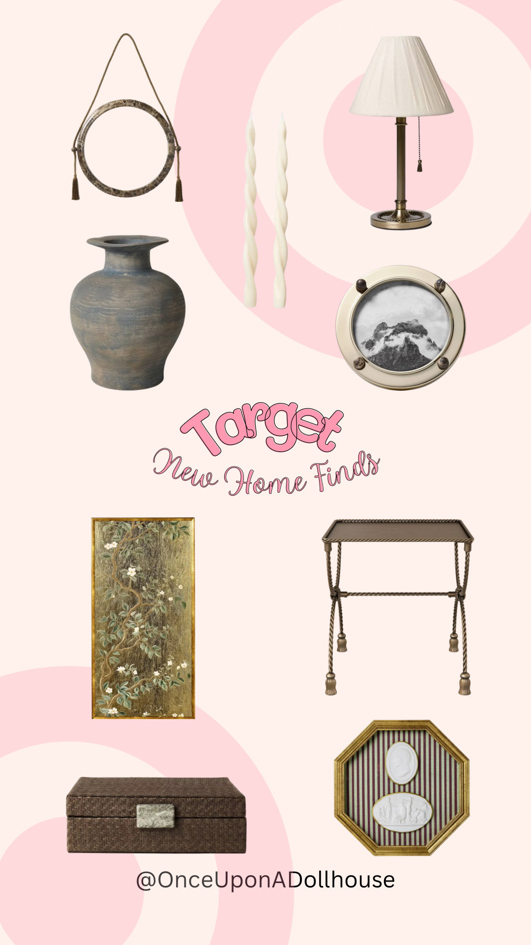 Target Summer Home Finds!

Candle, vase, table, frame, wall mirror art, lamp, box

#LTKsummer #LTKhome