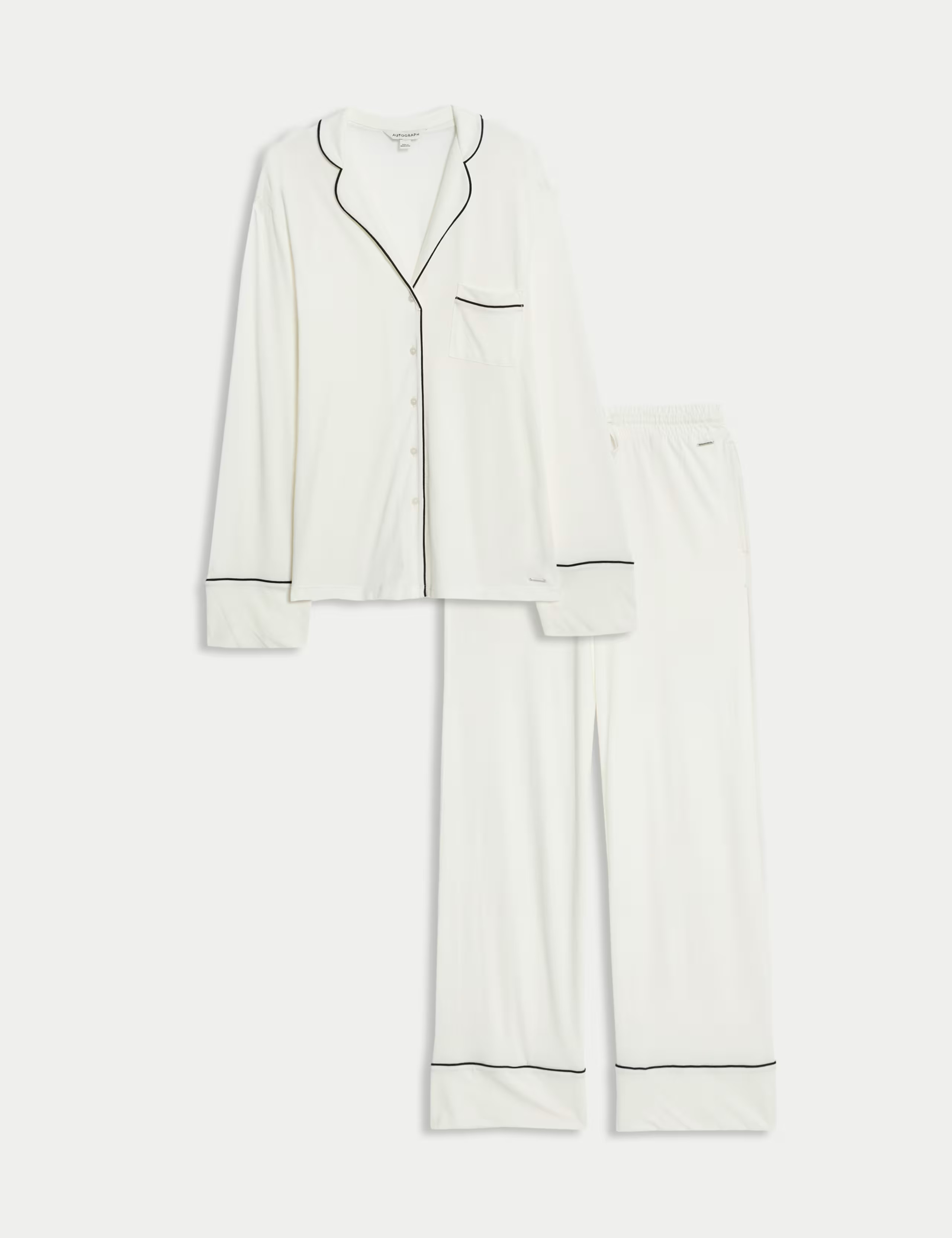 Cotton Modal Revere Pyjama Set | Autograph | M&S | Marks & Spencer (UK)
