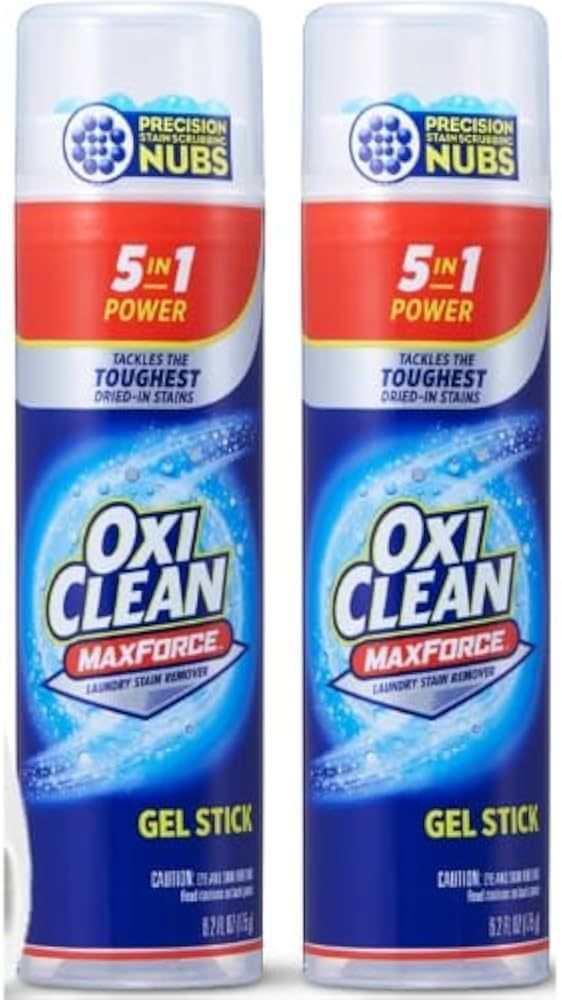 Oxi, Clean Max Force Stain Remover 6.2 Ounce 2-Pack – Stain Stick for Clothes, – Stain Grabbi... | Amazon (US)