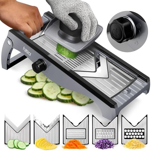 Fullstar Mandoline Slicer for Kitchen – Stainless Steel Vegetable Cutter & Cheese Grater with A... | Amazon (US)