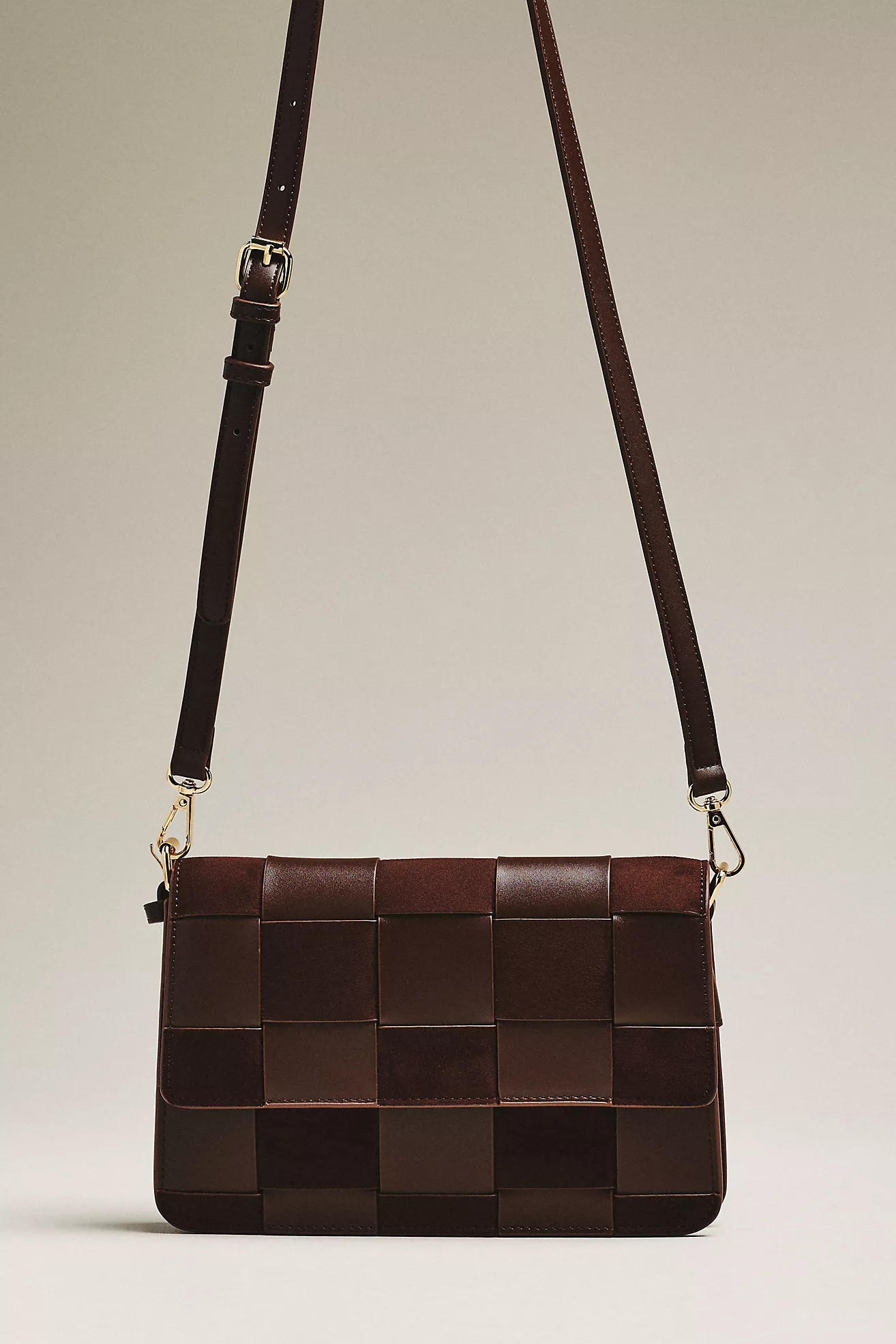 Faux-Suede Woven Shoulder Bag | Anthropologie (US)