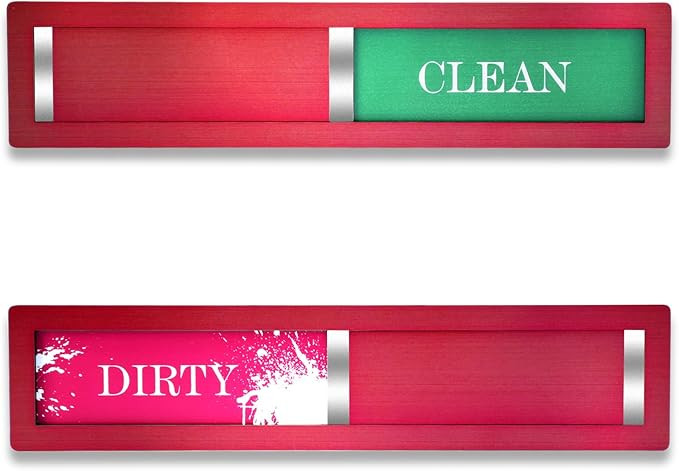 Christmas Red Dishwasher Magnet – Clean Dirty Sign, 304 Stainless Steel with Strong Adhesive Ta... | Amazon (US)