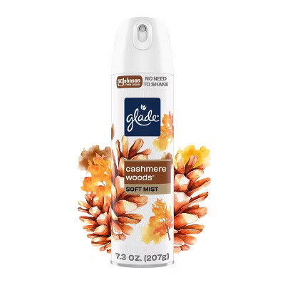 Glade Aerosol Air Fresheners - Cashmere Woods - 7.3oz: Paraben-Free, Phthalate-Free, Spring/Summer, Disposable | Target