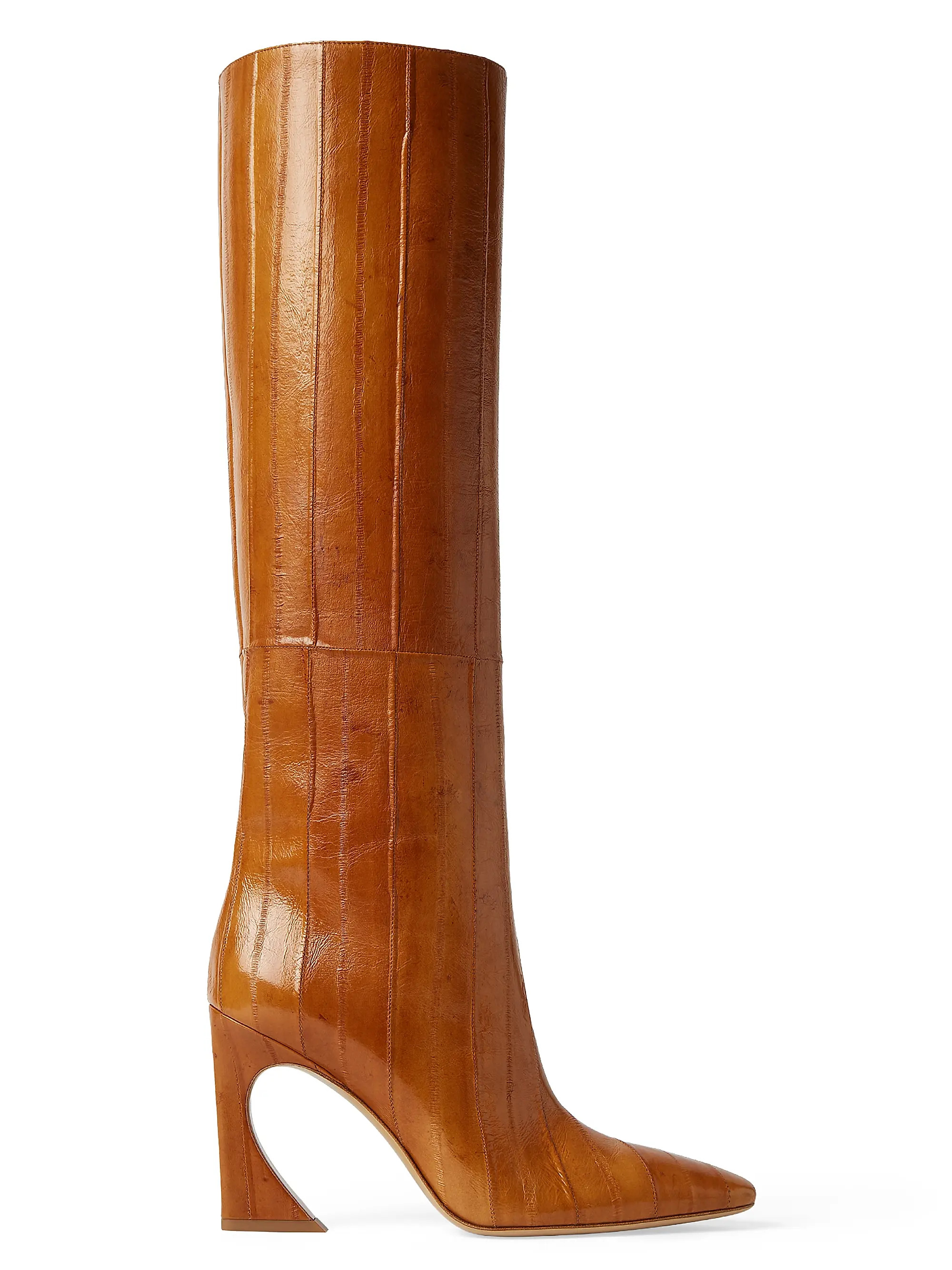 Fendi Arco 95MM Eel Skin Knee-High Boots | Saks Fifth Avenue | Saks Fifth Avenue