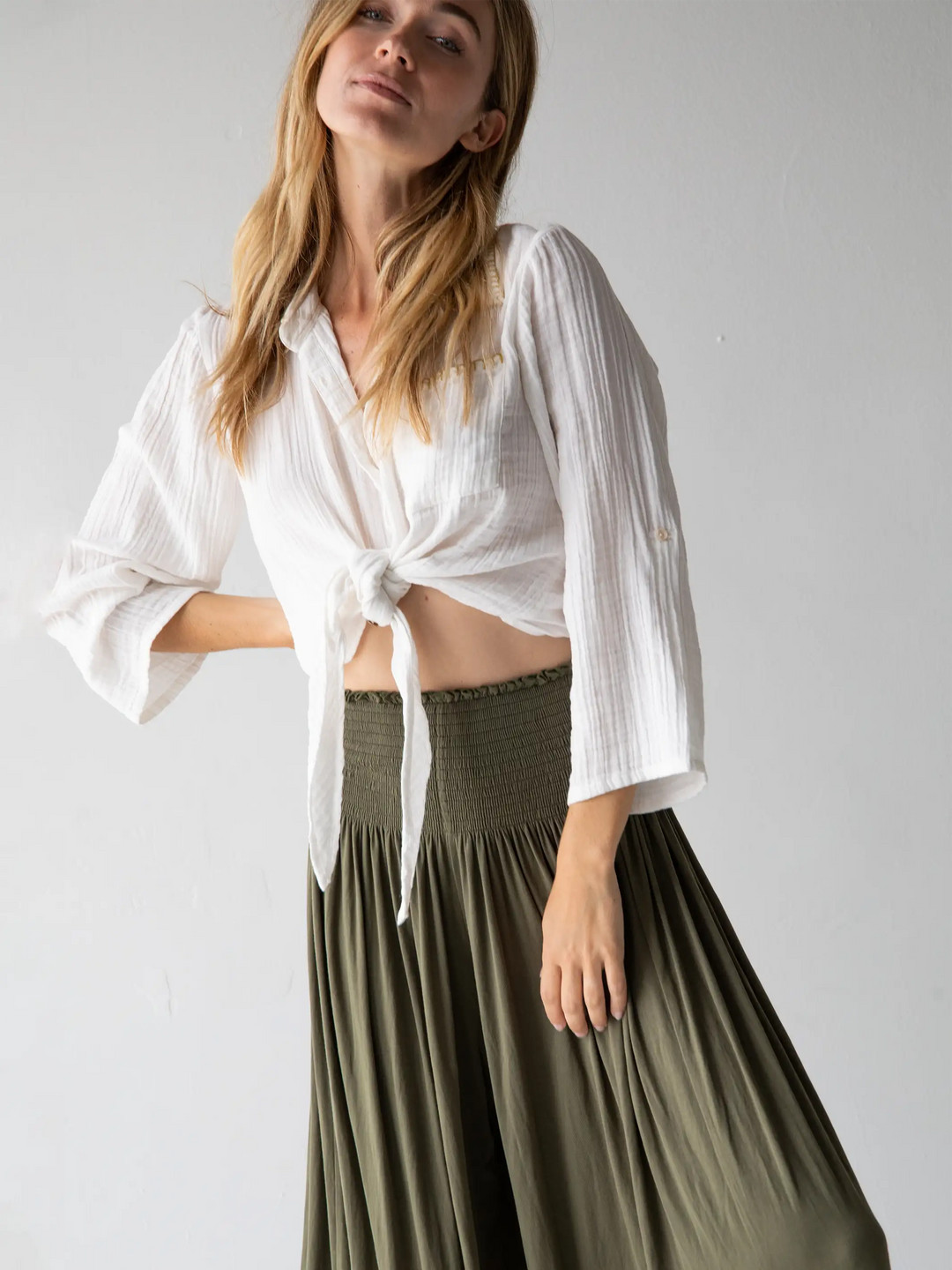 Make A Move "ButterSoft" Knit Palazzo Pant - Olive | Natural Life