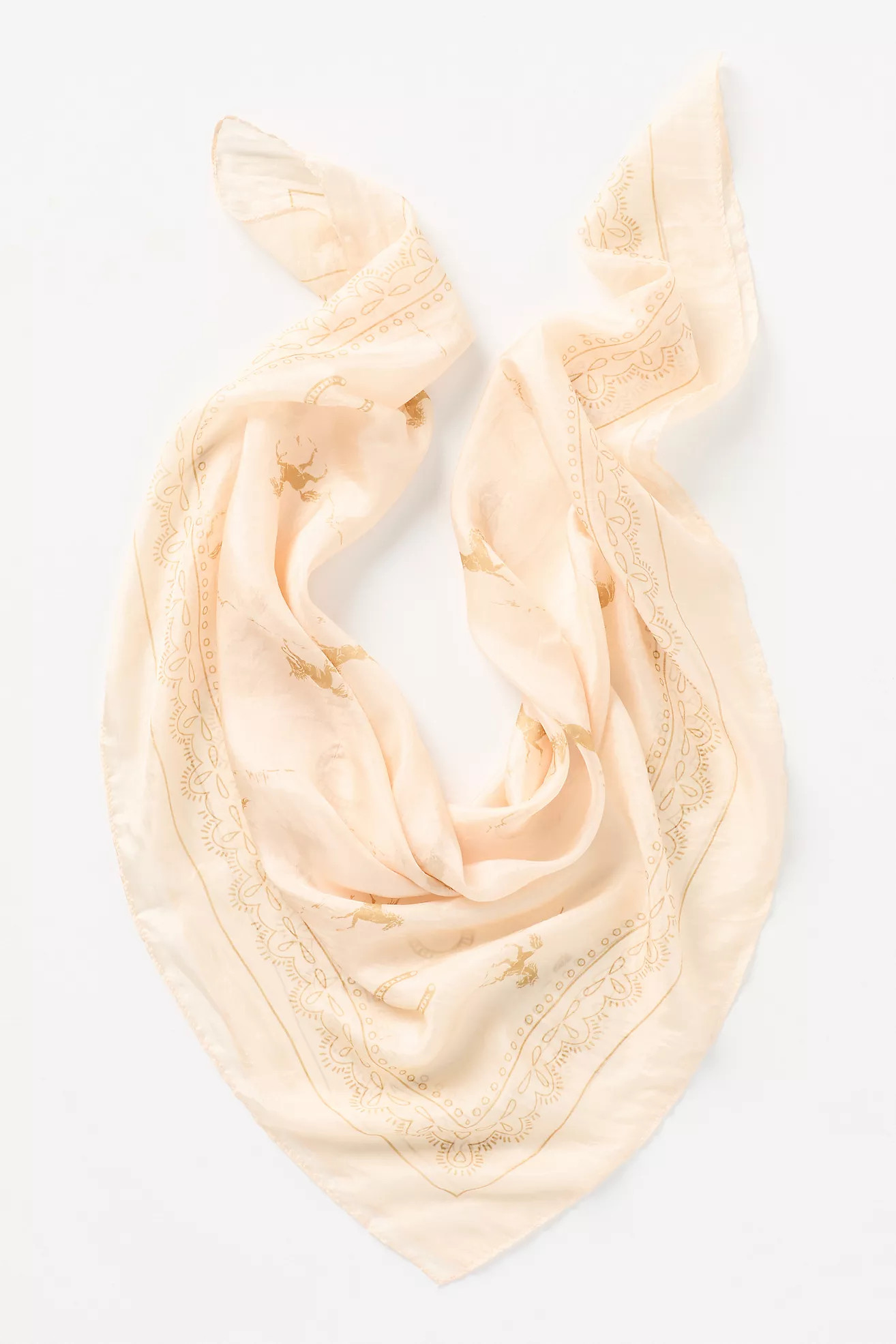 By Anthropologie Large Printed Silk Scarf | Anthropologie (US)