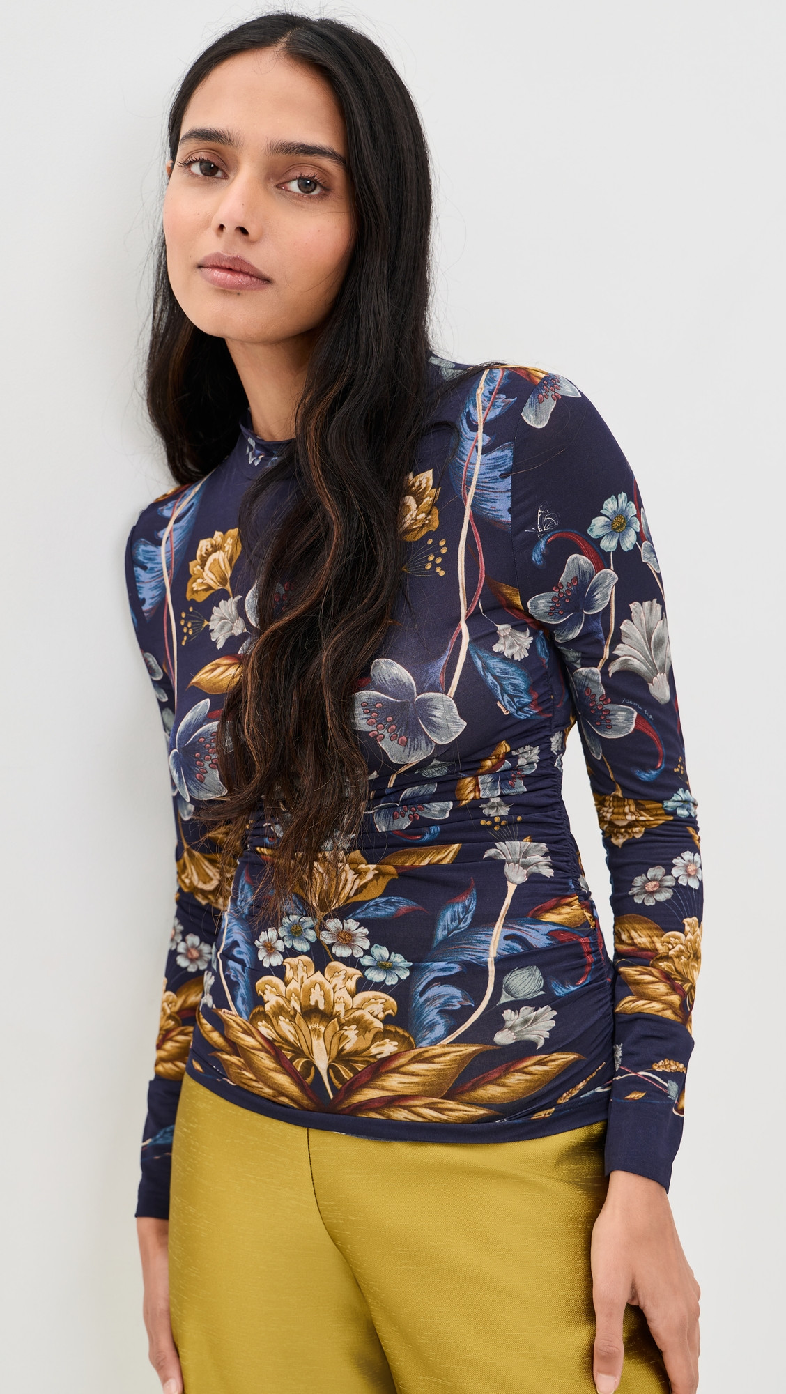 FARM Rio Golden Nature Blouse Golden Nature Navy Blue L | Shopbop