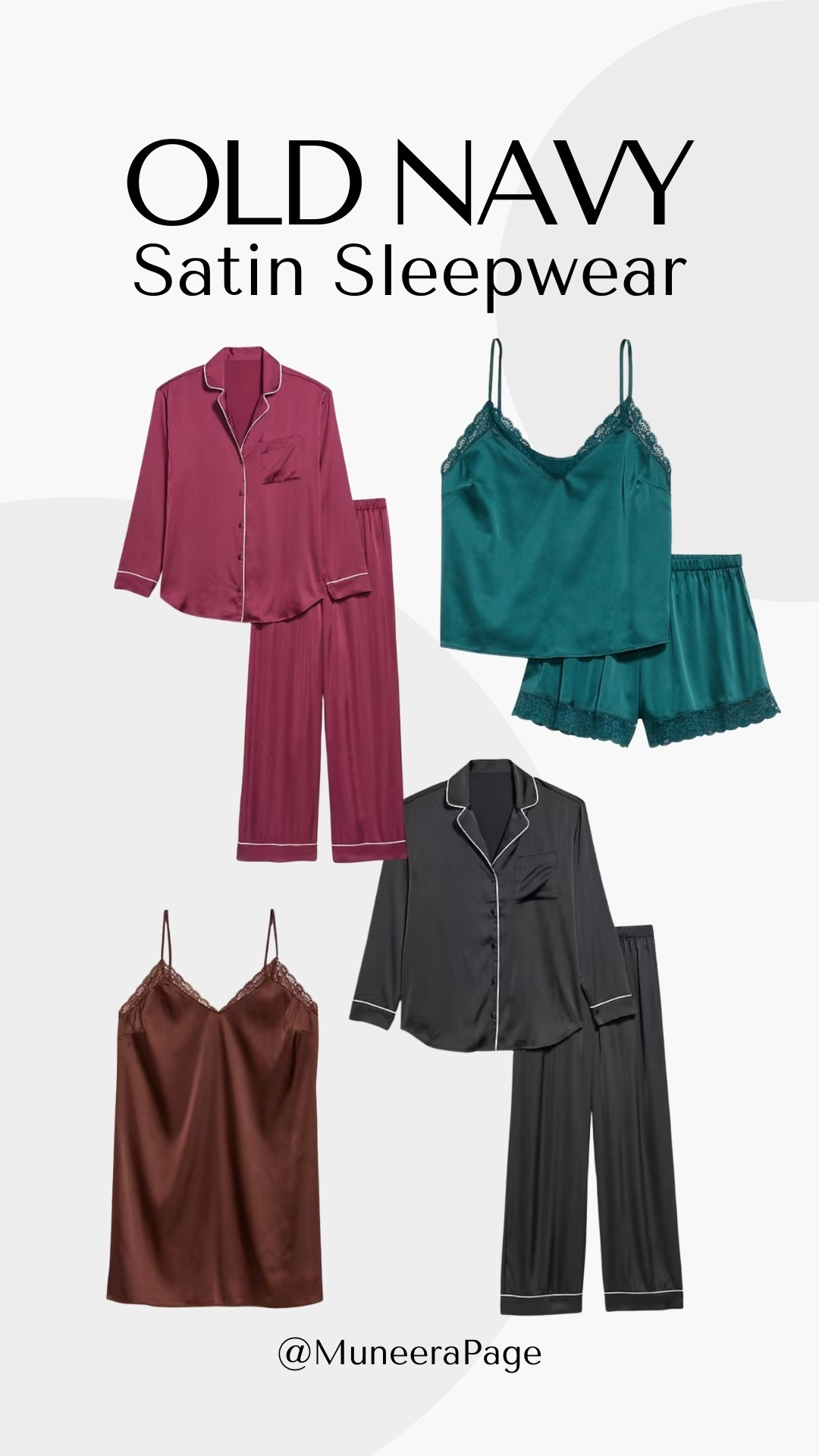 Old Navy Holiday Satin Sleepwear 

#LTKmorningroutine #LTKselfcare #LTKHoliday