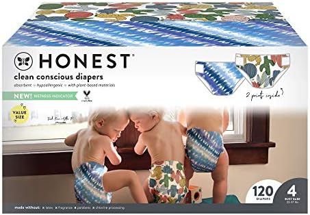 Amazon.com: HONEST Company, Super Club Box, Clean Conscious Diapers, Pandas and multicolored gira... | Amazon (US)