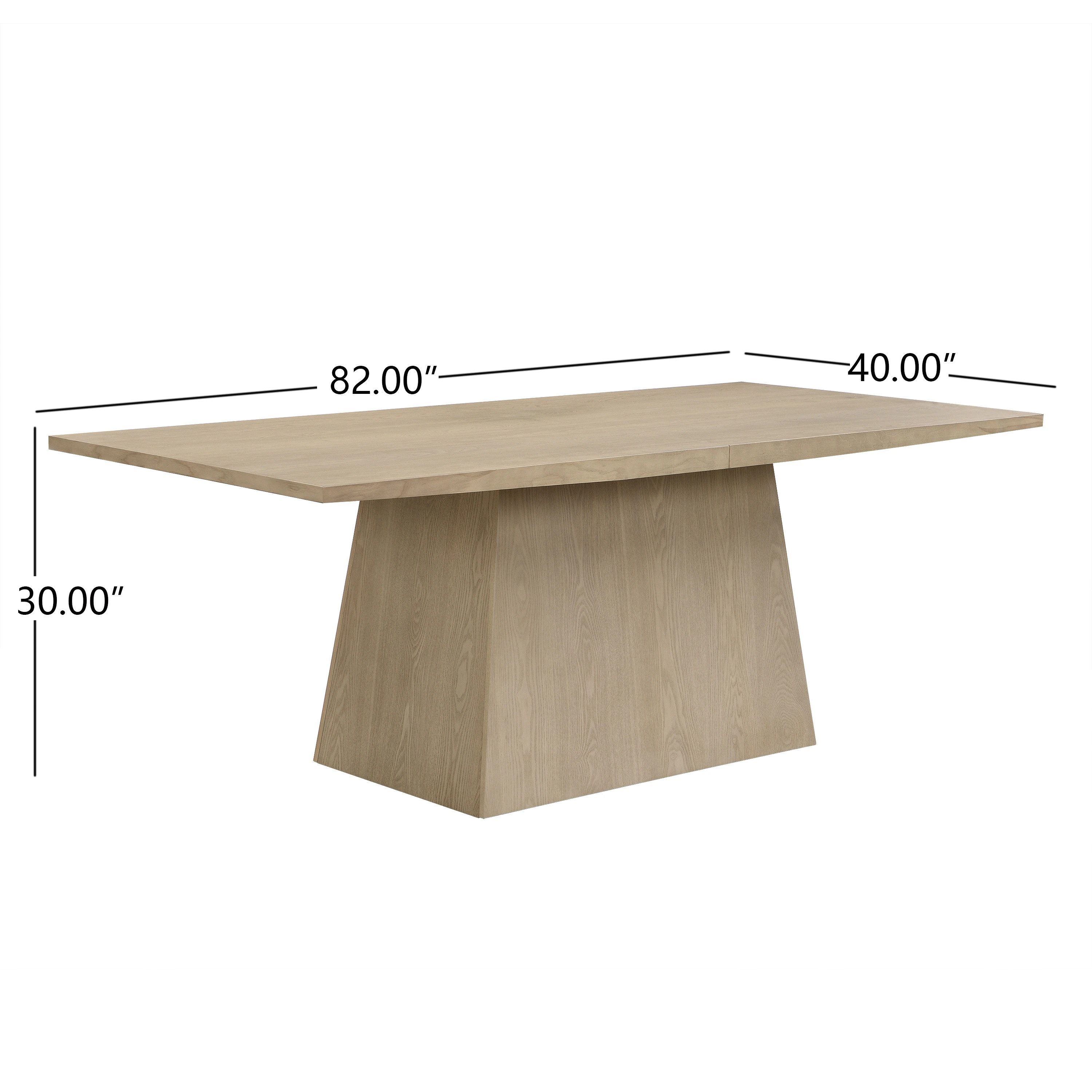 Christopher Knight Home - Lowell Solid Wood Rectangular Pedestal Dining Table for Dining Room and Kitchen - 82"L | Bed Bath & Beyond