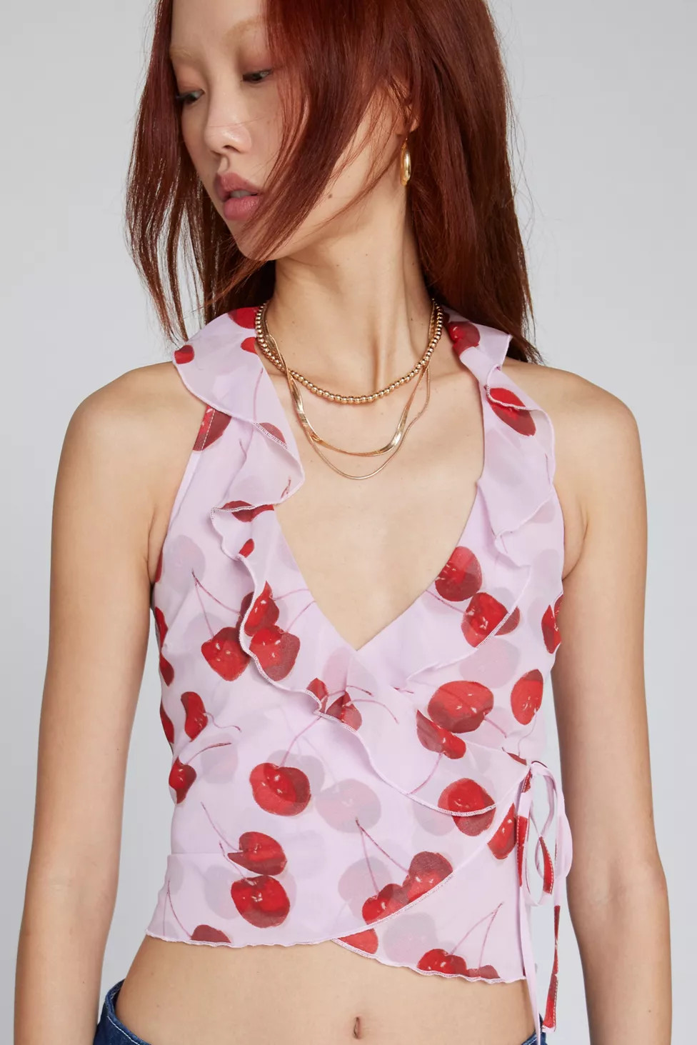 Kimchi Blue Suzie Wrap Halter Top | Urban Outfitters (US and RoW)