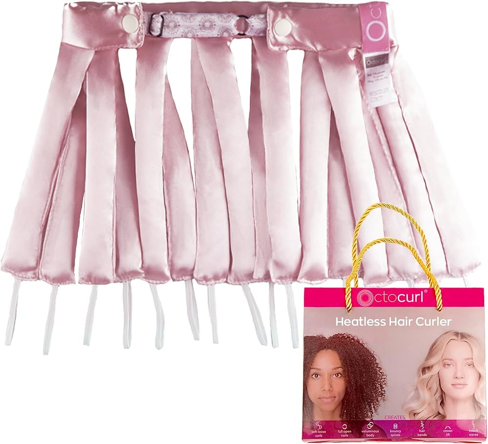 Octocurl Satin Hair Curlers - Heatless Curls Overnight - Headband Curlers for Short Hair (Satin -... | Amazon (US)