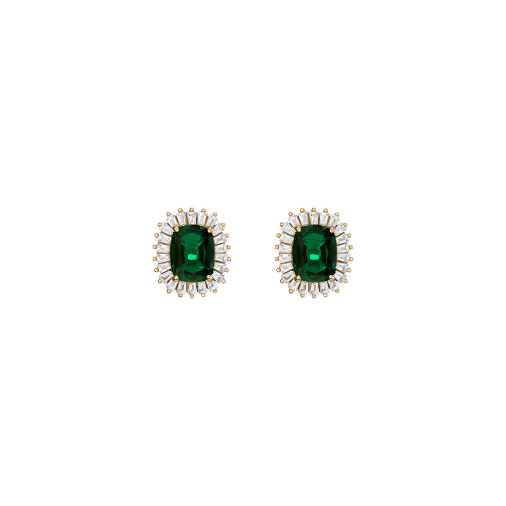 Lab Grown Green Emerald Alexandra Earrings | AUrate New York