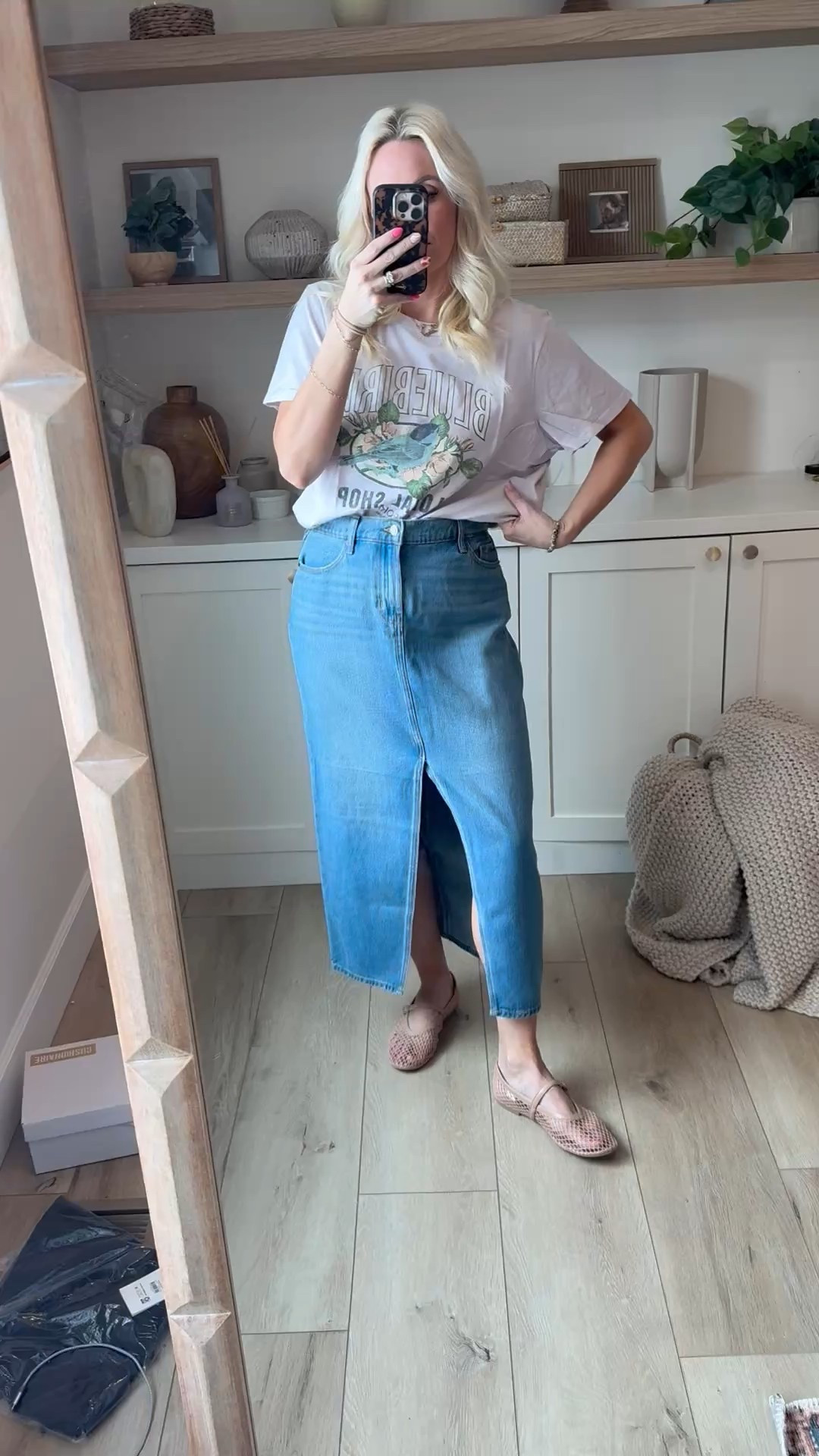 You know I can’t say no to a good denim skirt and this one is so cute! Love that the slit in the front doesn’t go too high. Wearing a 4, but could’ve probably done a 2! 

#LTKFindsUnder50 #LTKStyleTip #LTKFindsUnder100