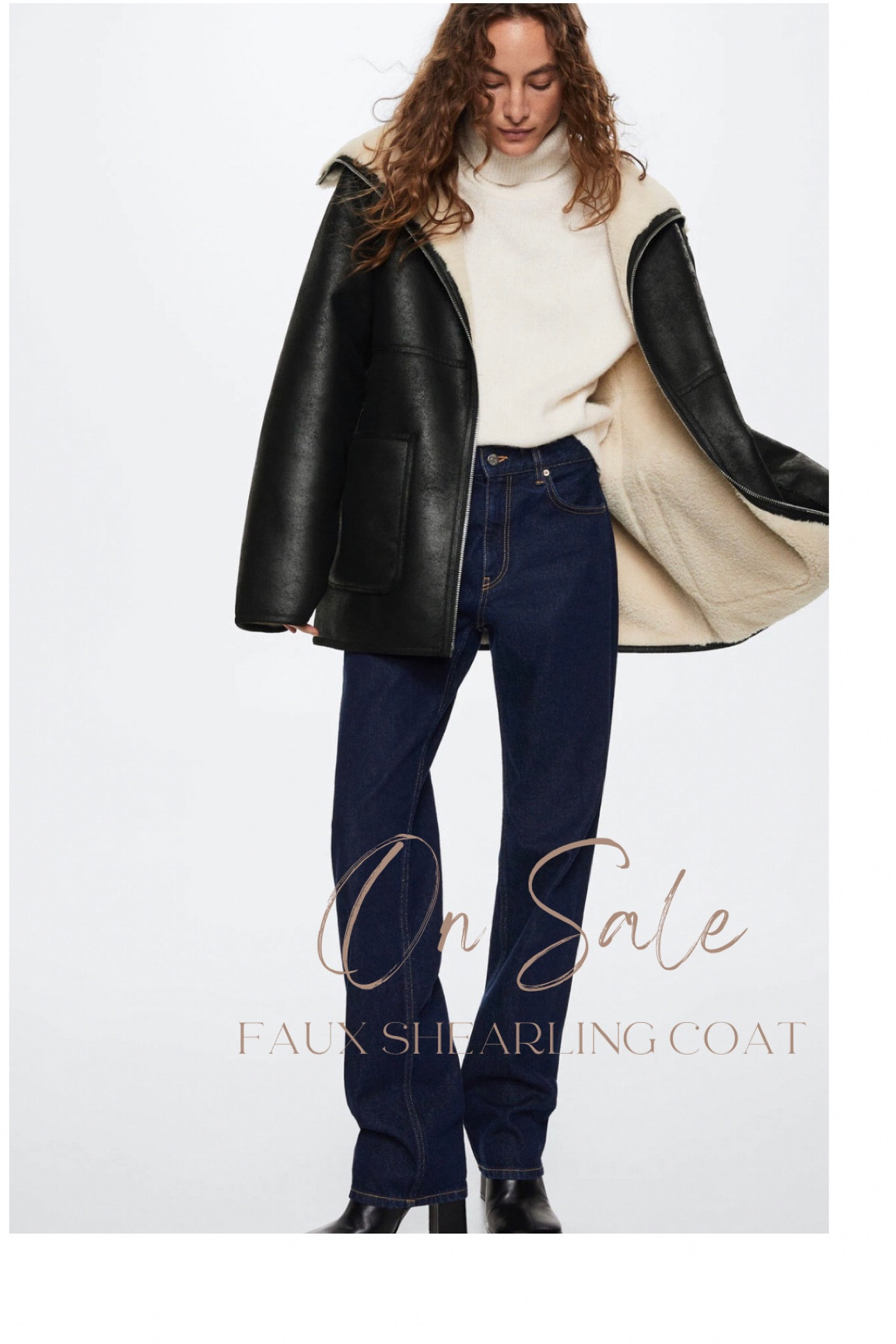 Mango faux shearling coat on sale. True to size and amazing quality. 

#LTKSeasonal #LTKsalealert #LTKstyletip