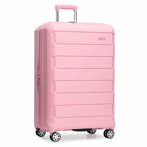 Traveler's Choice Pagosa Hardshell Expandable Luggage with Spinner Wheels, Pink, 30-Inch Large | Amazon (US)