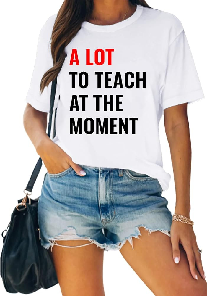 LBP Teacher Shirts for Women Teaching Life T-Shirt Teach Them Love Them Tee Tops | Amazon (US)