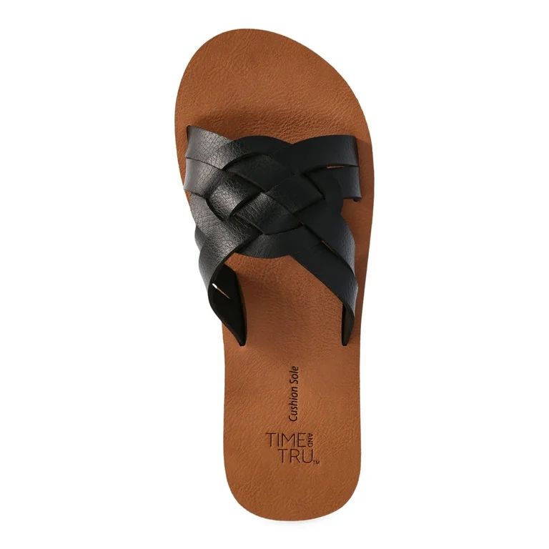 Time and Tru Women's Braided Slide Sandals, Sizes 6-11 | Walmart (US)