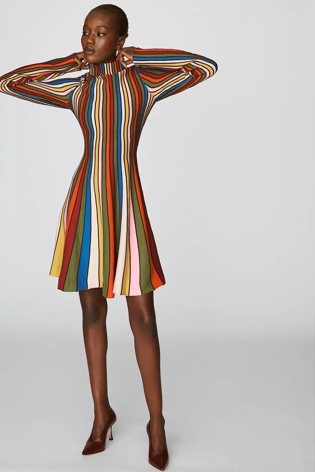 Mock Neck Knit Mini Dress | Anthropologie (US)