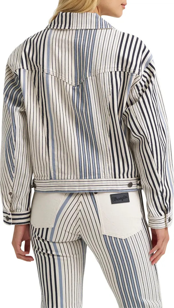 Wrangler Stripe Denim Trucker Jacket | Nordstrom | Nordstrom