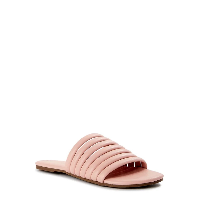 Time and Tru Women's Multi-Band Slide Sandals | Walmart (US)