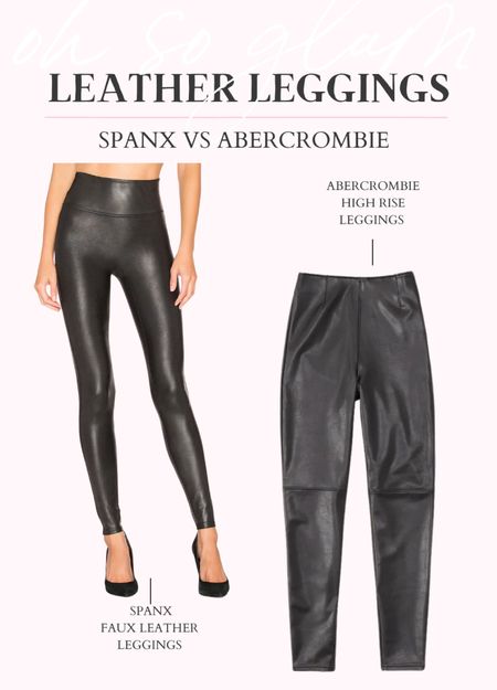 I’ve been asked a ton the difference between Spanx faux leather leggings and the Abercrombie faux leather leggings! Spanx is MUCH thinner, a shiny material to give off a leather look, and much more of a true legging. Abercrombie’s are more of a pant, lined, thicker. I use both so I can’t really tell you one Vs the other because they are truly different. Spanx is more casual, Abercrombie can definitely get away with a dressier look/less casual and less of a legging look! Both run true to size, I wear a small in both  

#LTKSeasonal #LTKunder100 #LTKFind