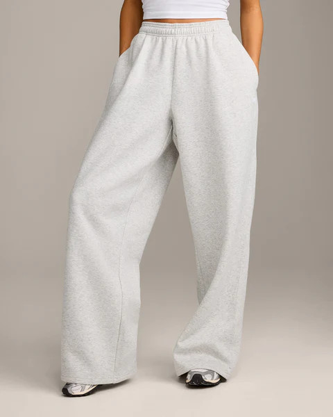 Foundations Cosy Oversized Straight Leg Joggers 
 Light Gray Marl | Oner Active (UK / US)