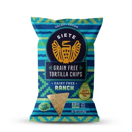 Siete Family Foods Tortilla Chips Grain Free Ranch 1 oz. Bag | Walmart (US)