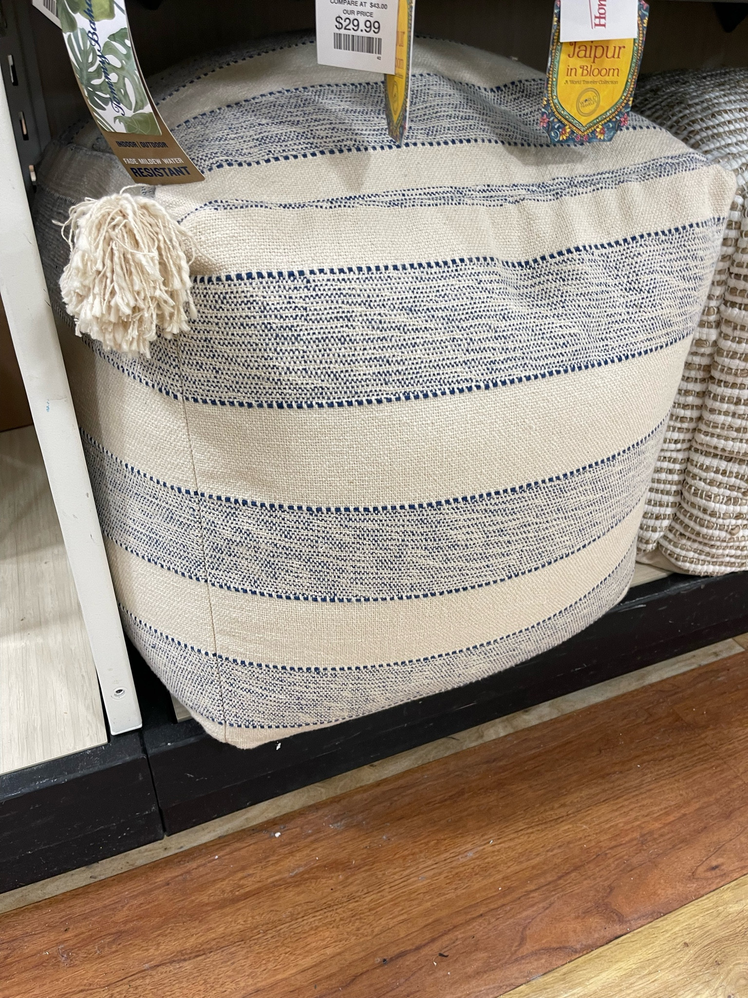 And yay!! This dupe Serena & Lily pouf was also just restocked online and is under $50!! Spotted in store and it’s so pretty!! 😍

#LTKhome #LTKFind #LTKunder50