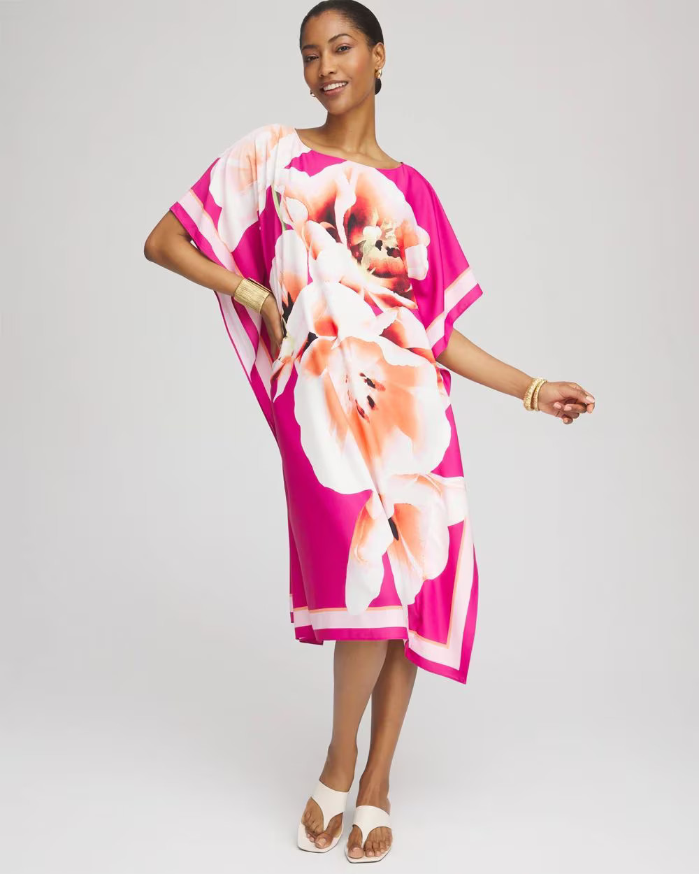 Floral Silky Kaftan Dress | Chico's