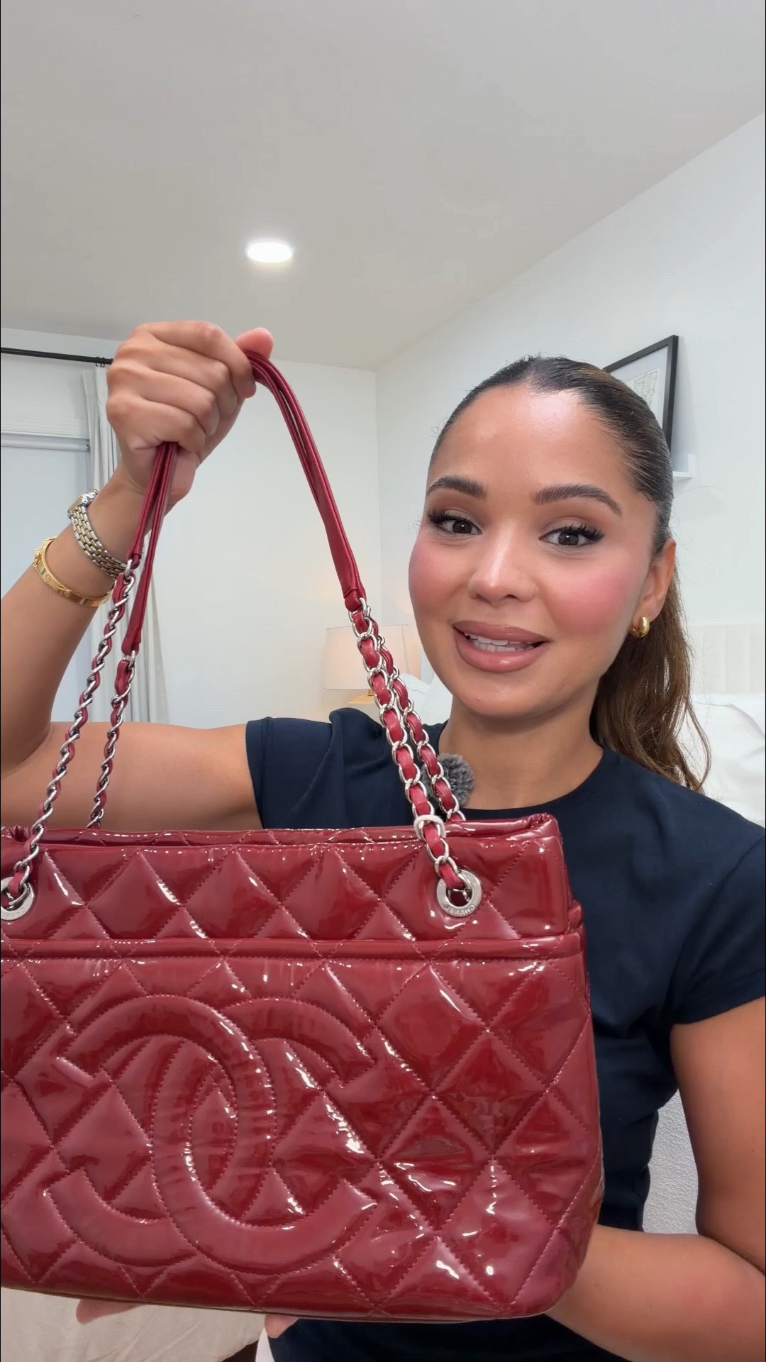 Chanel shopping tote medium bought from Rebag! Linked similar options below