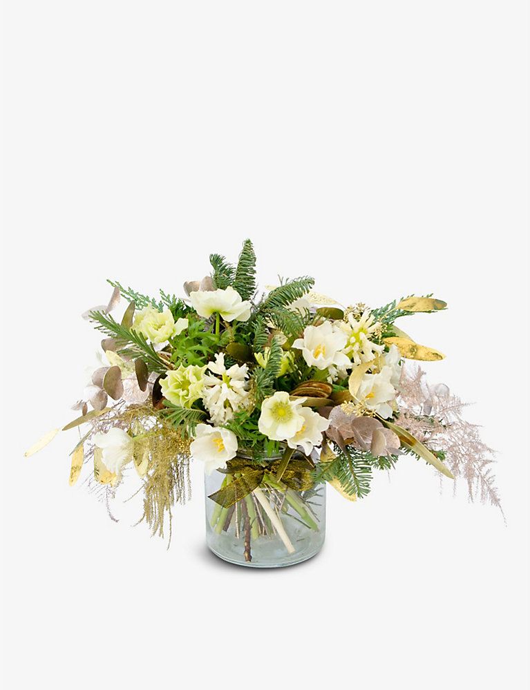 YOUR LONDON FLORIST Festive Scents dried and fresh arrangement with glass vase | Selfridges