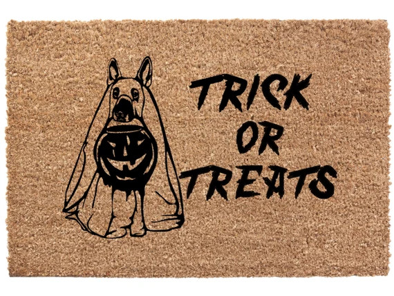 Halloween Decor Dog Lovers Door Mat Pumpkin Door Mat Door - Etsy | Etsy (US)