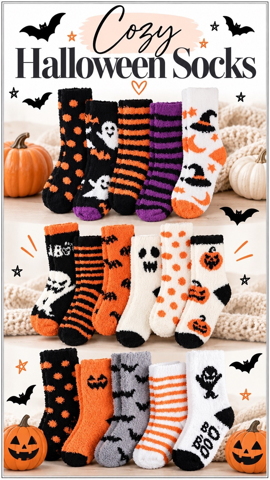 Halloween cozy socks