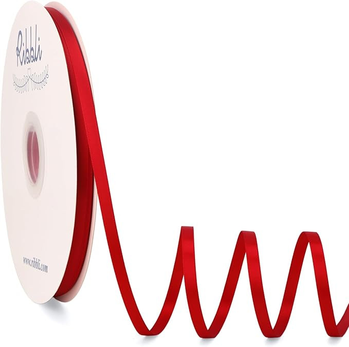 Ribbli Pink Satin Ribbon Double Faced Satin 1/4 Inch x Continuous 100 Yards-Pink Ribbon for Gift ... | Amazon (US)