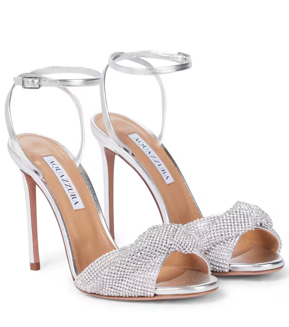 Crystal Twist 105 leather sandals | Mytheresa (US/CA)