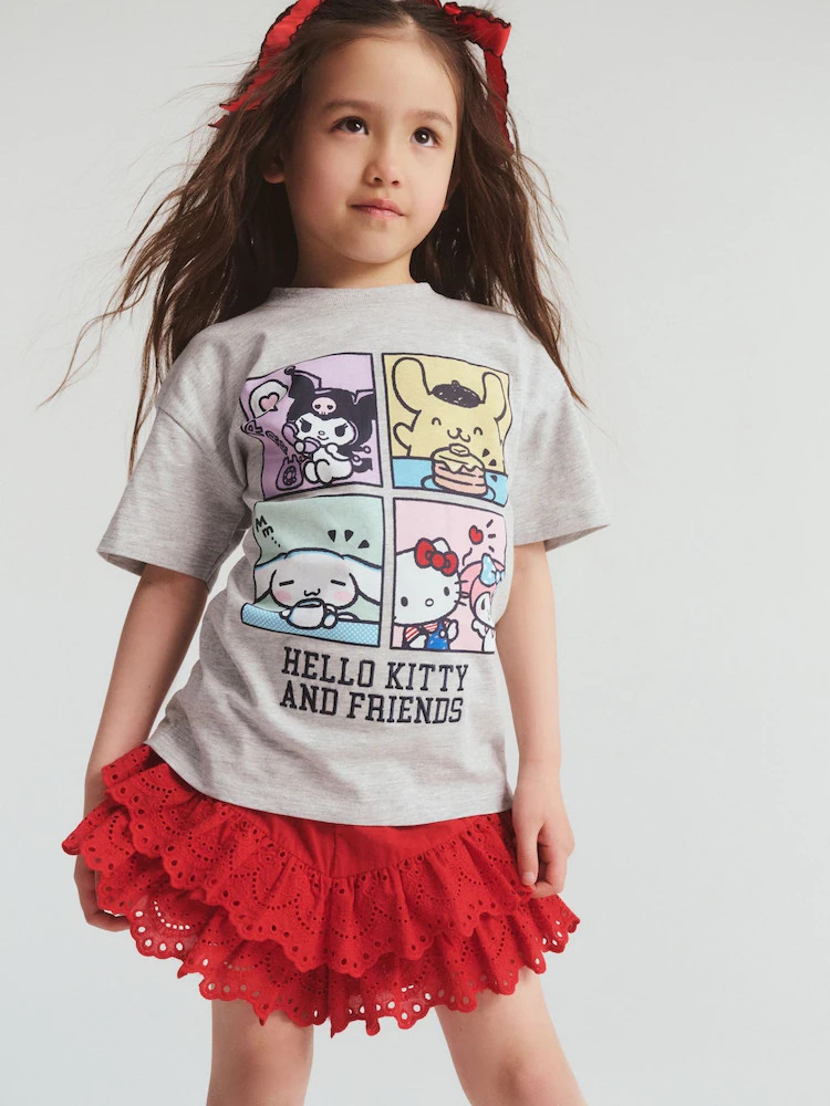 Cotton On Grey - Hello Kitty Drop Shoulder Short Sleeve T-Shirt | Next US