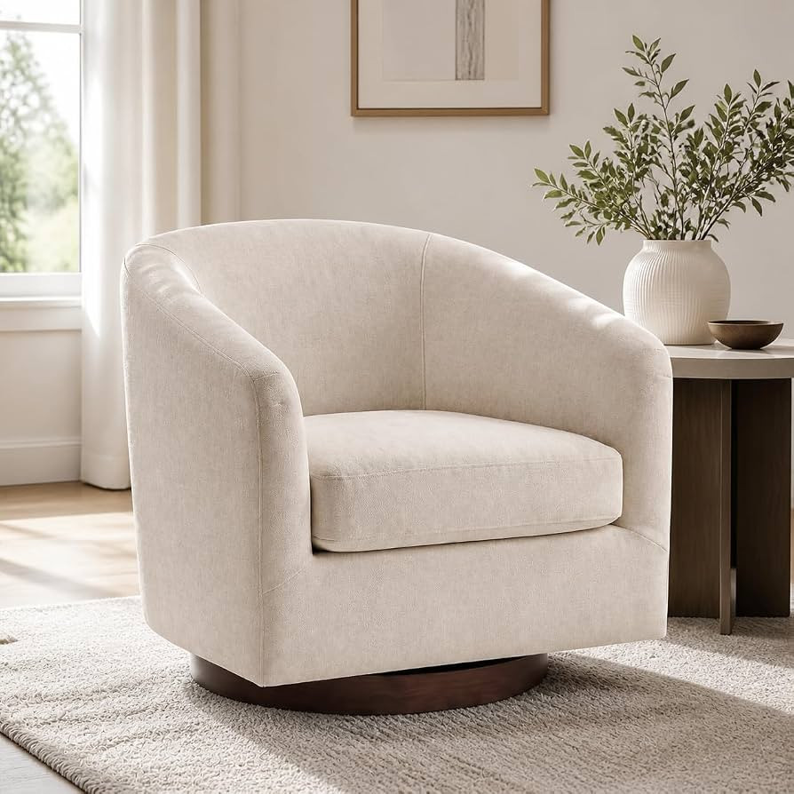 ModernMate Swivel Accent Chair, 360\u00b0 Upholstered Club Chair with Wide Seat, Fully Assembled ... | Amazon (US)