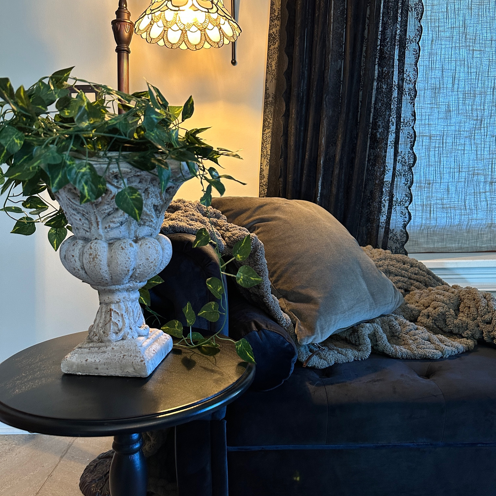 Black decor for an elegant witchy sitting area or kitchen  

#LTKhome #LTKSeasonal