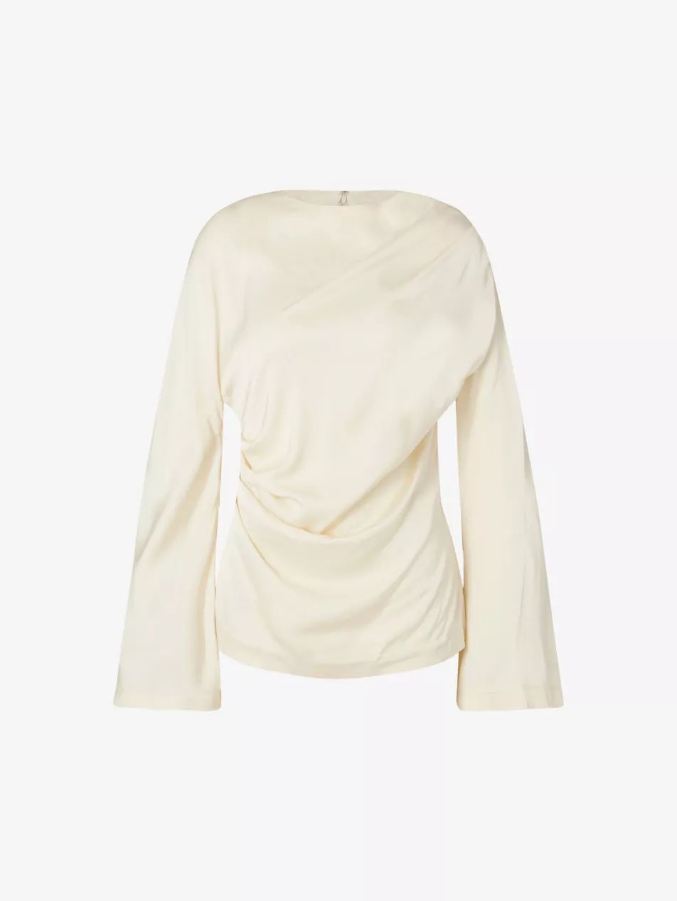 Mackenzie draped satin blouse | Selfridges