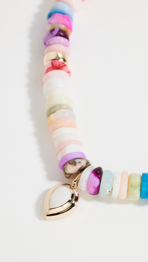 14k Light Tone Mixed Color Opal Beads Necklace | Shopbop