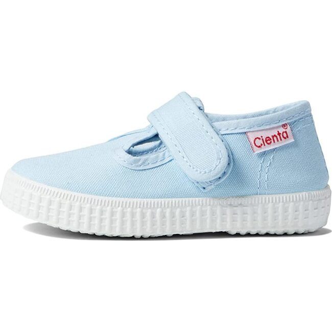 Cienta | Velcro T-Strap Kids Sneakers, Light (Blue, Size 28) | Maisonette | Maisonette