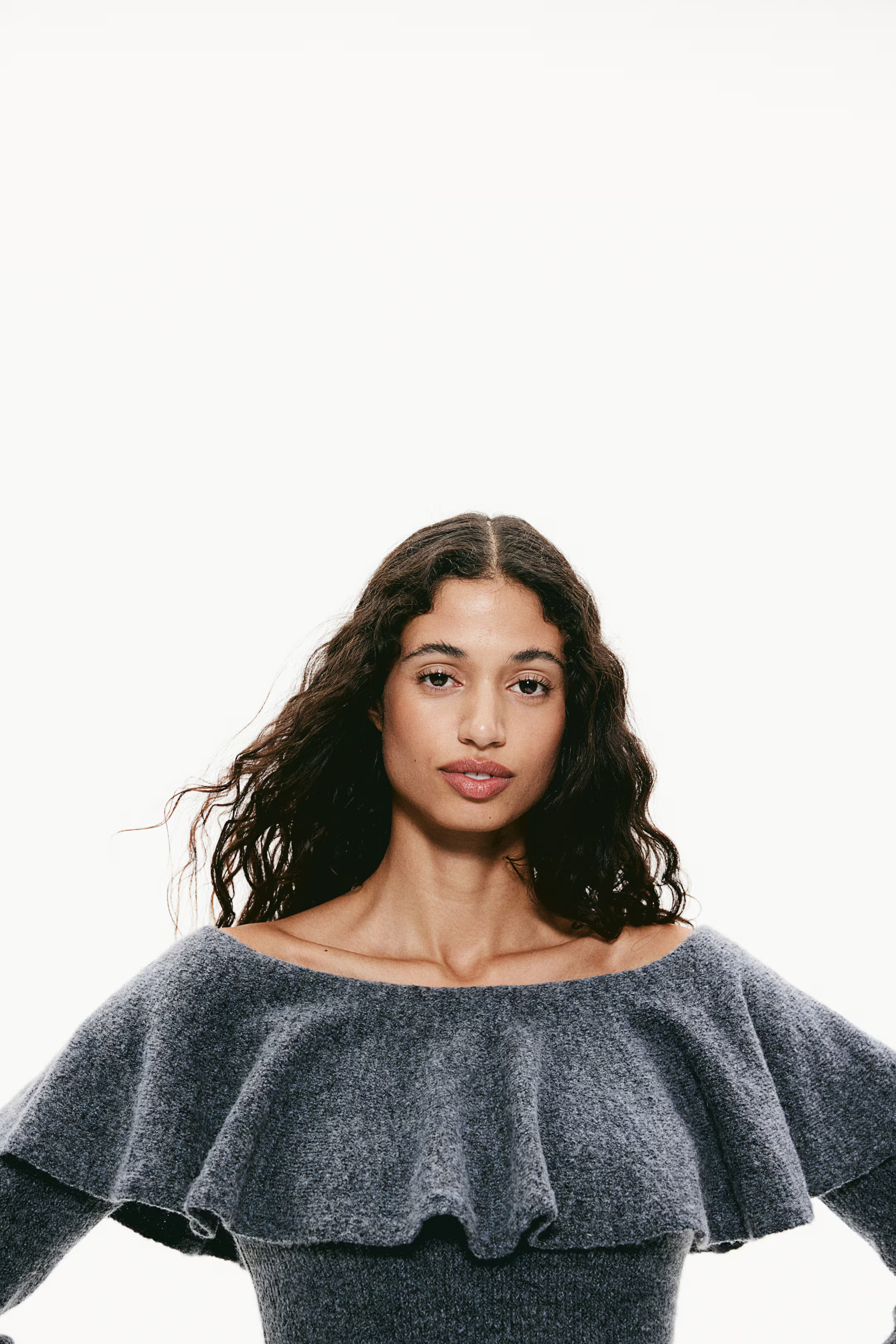 Flounced Off-the-Shoulder Sweater | H&M (US + CA)