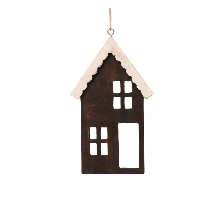 7.25In Wooden House Cutout Ornaments House Hanging Ornaments for Christmas Tree Décor, By Holida... | Walmart (US)